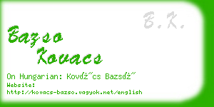 bazso kovacs business card